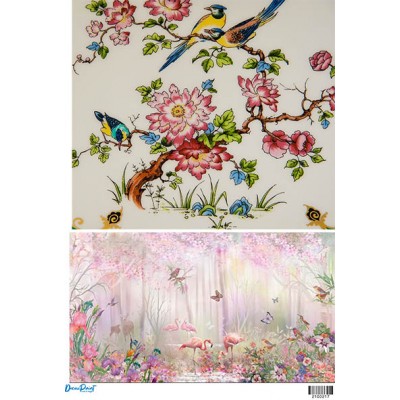 2100217 Κινεζικα Λουλούδια & πουλιά 